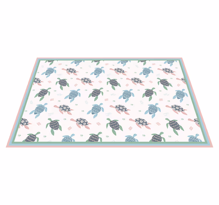 Children placemats turtle-themed design - TenStickers