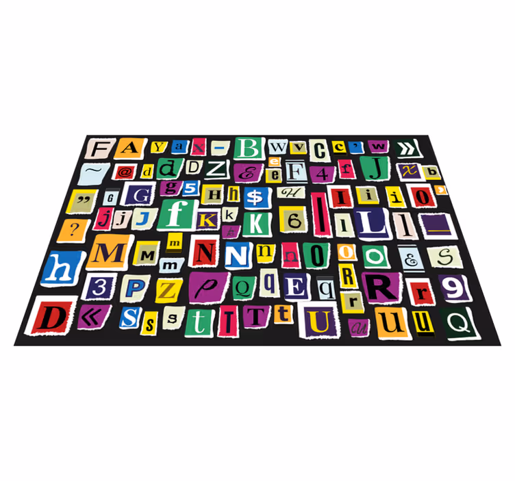 Original placemats colorful alphabet letters - TenStickers