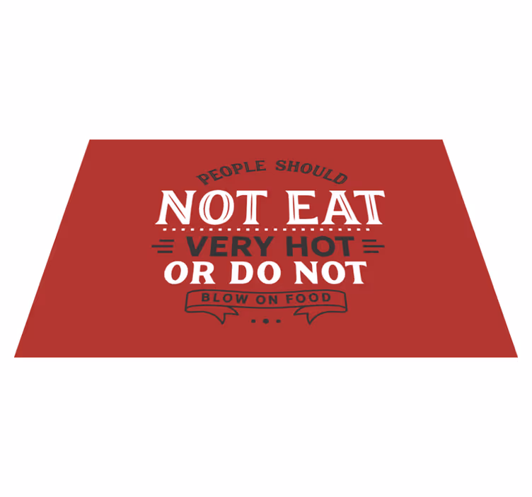 Inspirational quote placemats for mindful eating - TenStickers