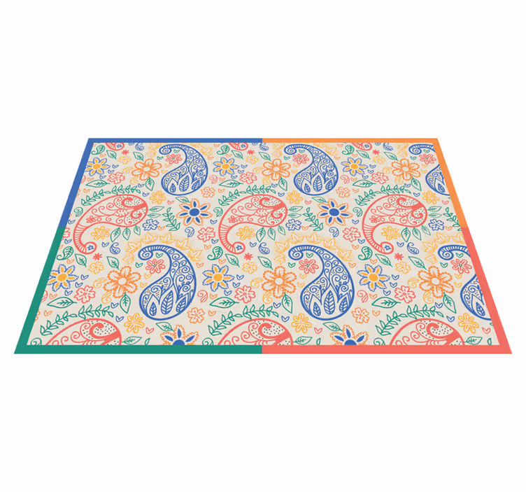 Textured placemats in vibrant paisley design - TenStickers