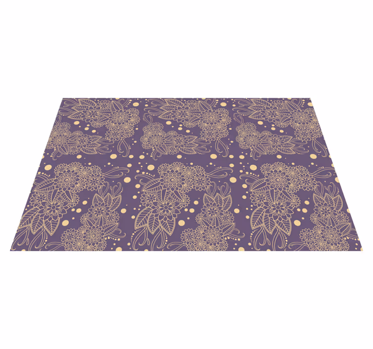 Textured placemats with botanical illustration design - TenStickers