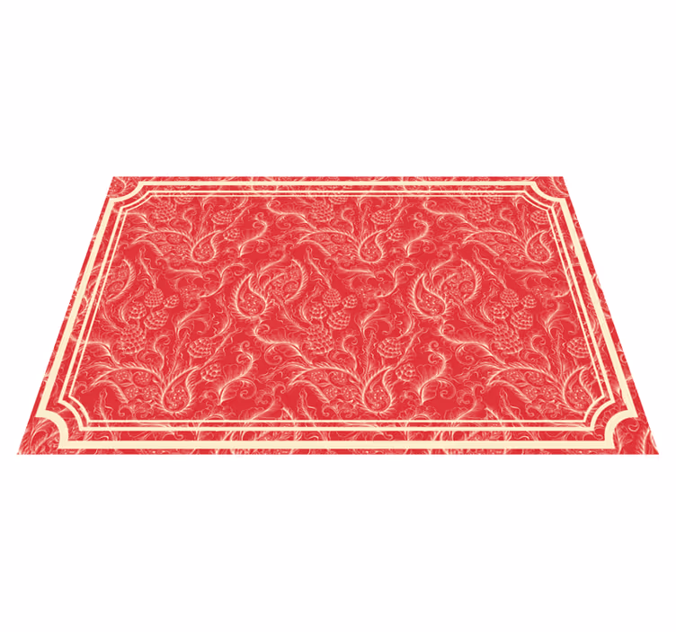Textured placemats floral design backdrop - TenStickers