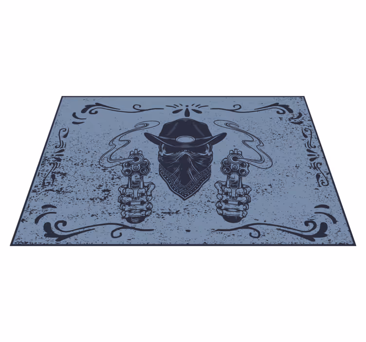 Original placemats cowboy face with guns design - TenStickers