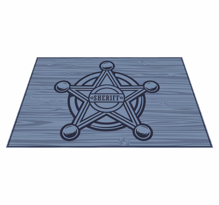 Personalised placemats sheriff star badge - TenStickers