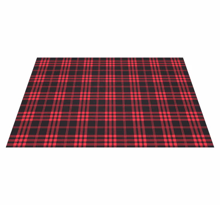 Textured placemats with plaid print design - TenStickers