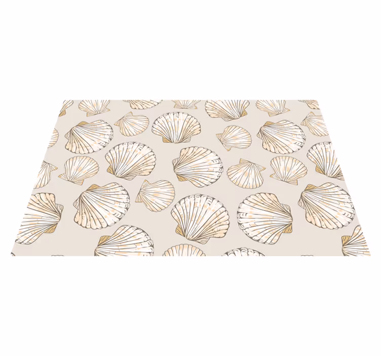 Textured placemats seashell design - TenStickers