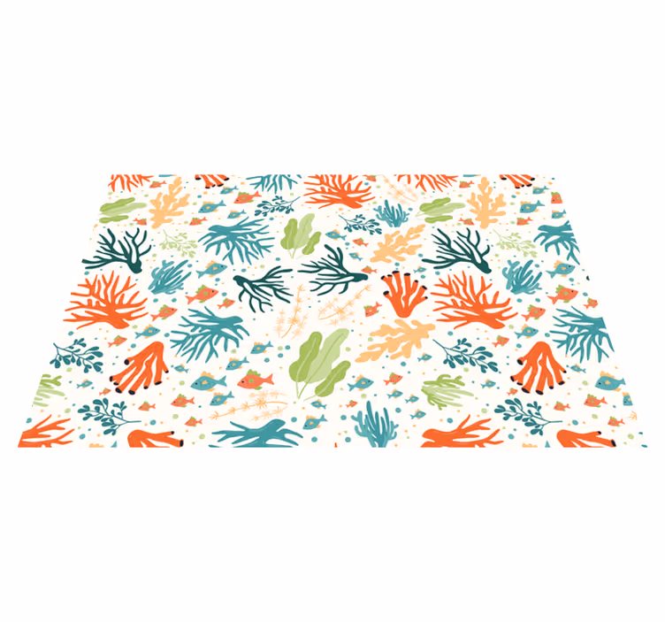 Original placemats vibrant coral design - TenStickers
