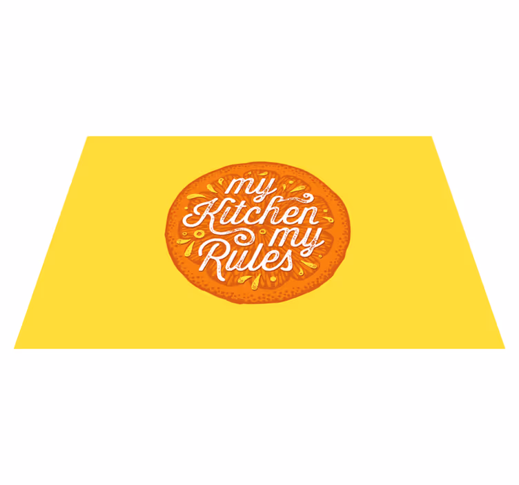 Kitchen rule statement quote placemats - TenStickers