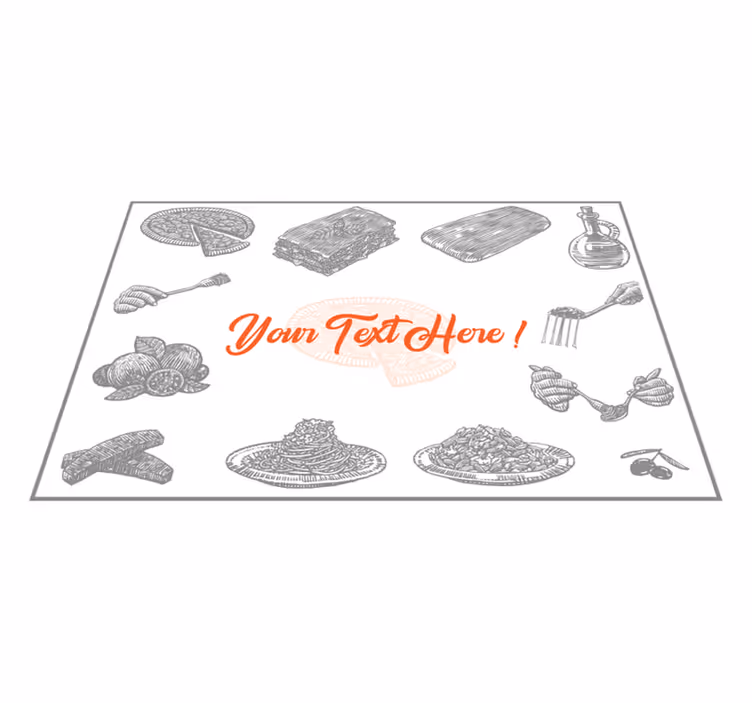 Original placemats in culinary art style - TenStickers
