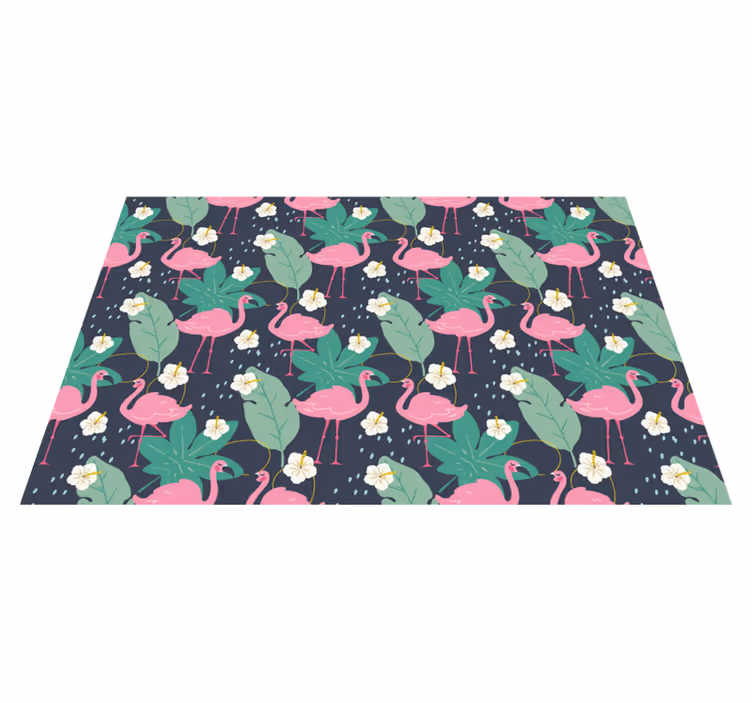 Original placemats flamingo leaf design - TenStickers