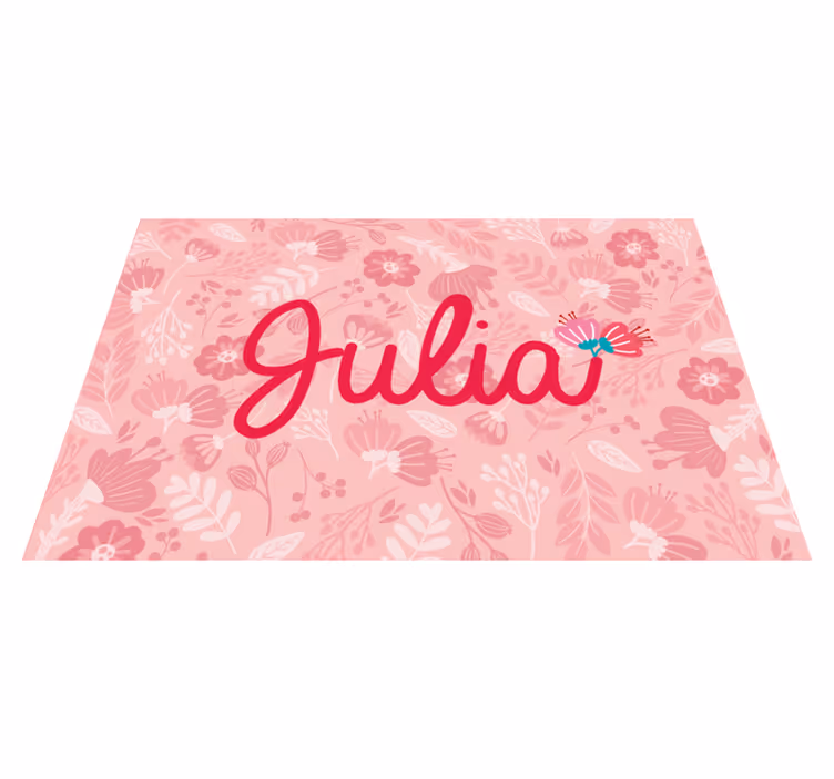 Personalised placemats floral custom design - TenStickers