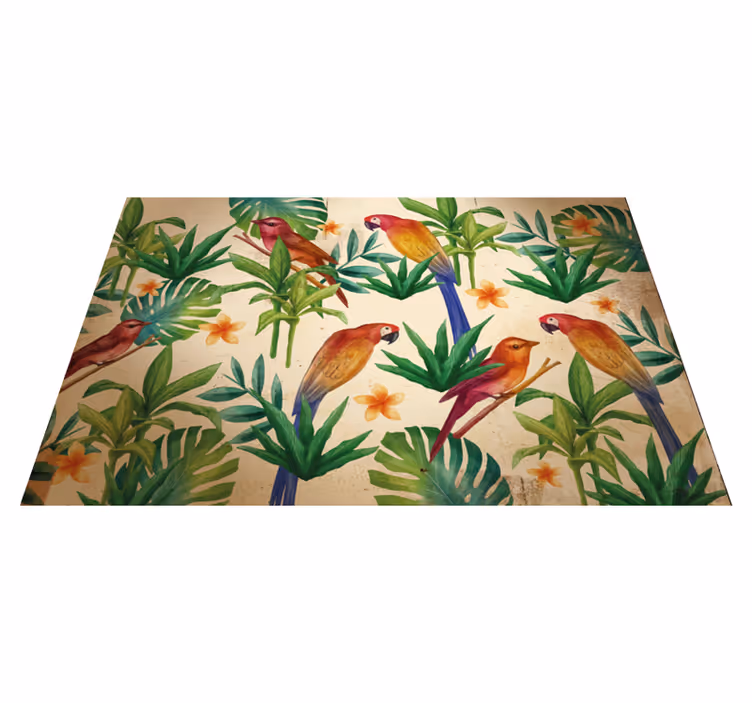Original placemats tropical parrots design - TenStickers