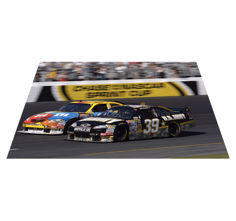 Racing car action home placemats - TenStickers