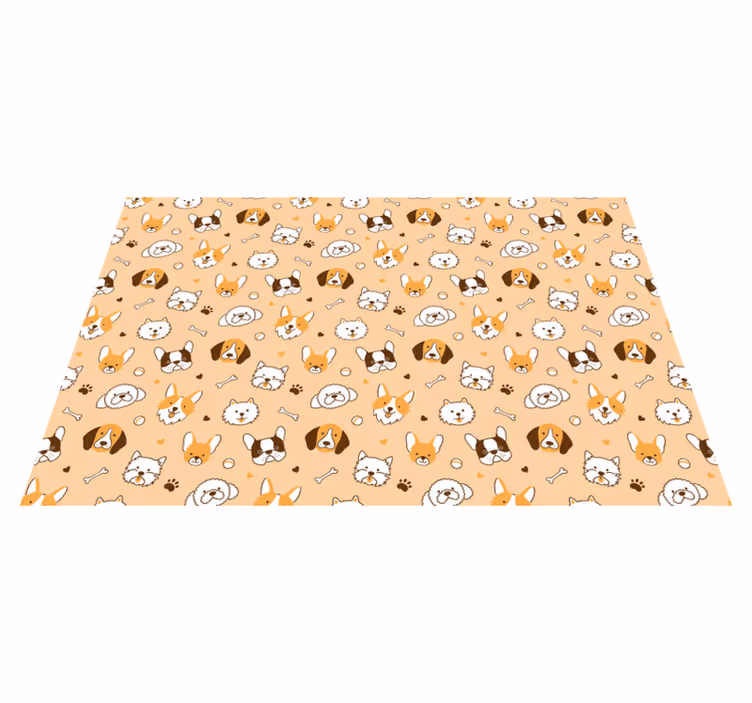 Children placemats with adorable animal faces - TenStickers
