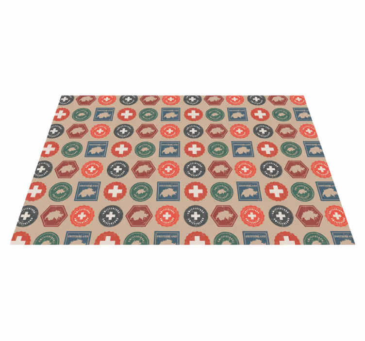 Original placemats switzerland flag coasters - TenStickers