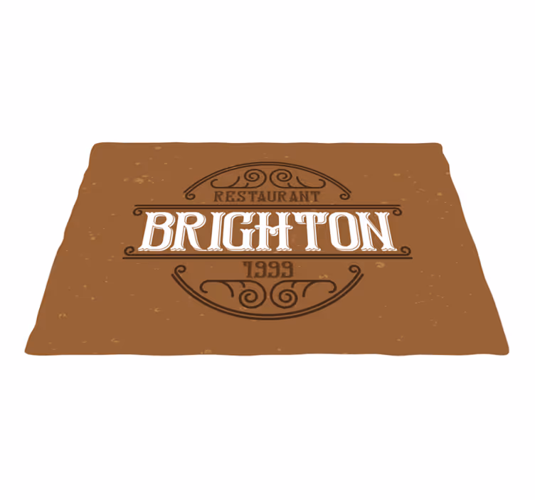 Quote placemats brighton restaurant logo - TenStickers
