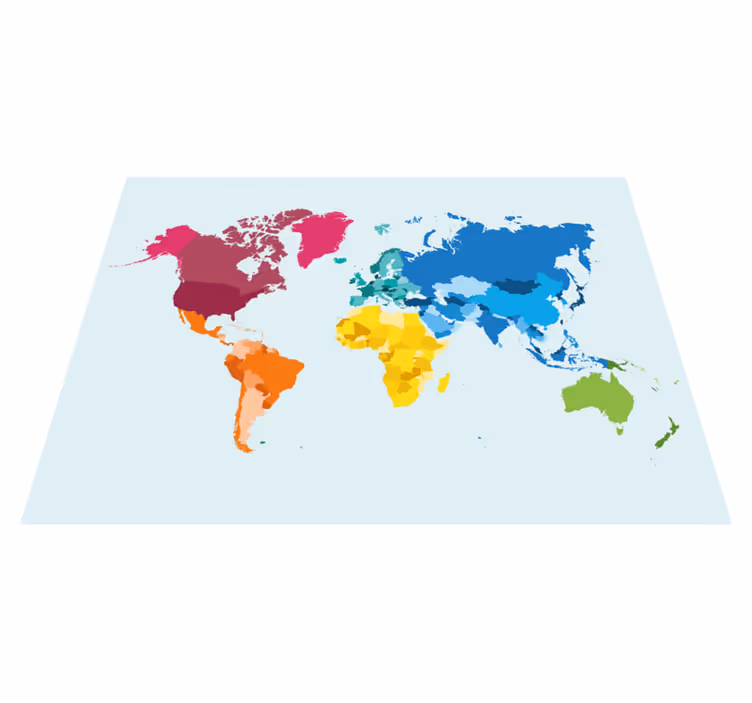 Original placemats colorful world map - TenStickers