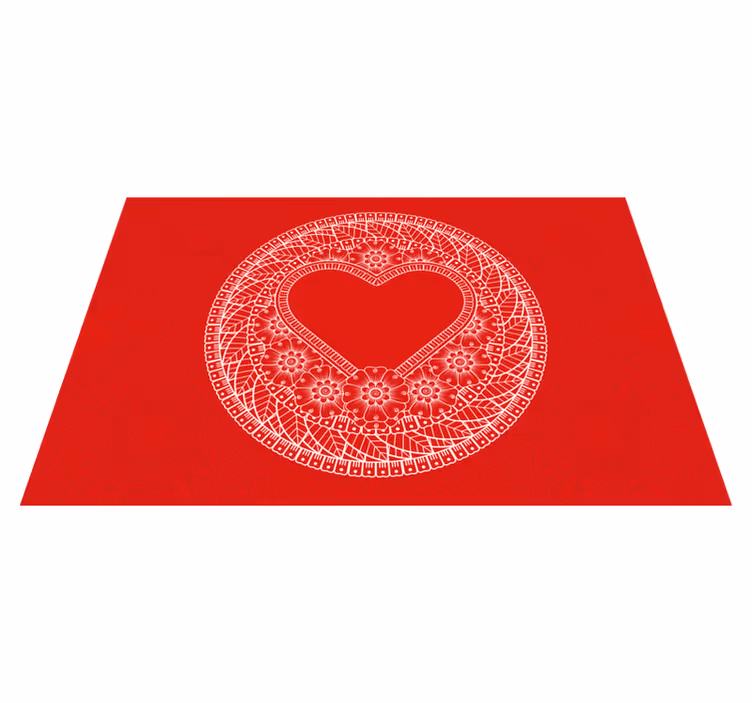 Quote placemats heart motif design - TenStickers