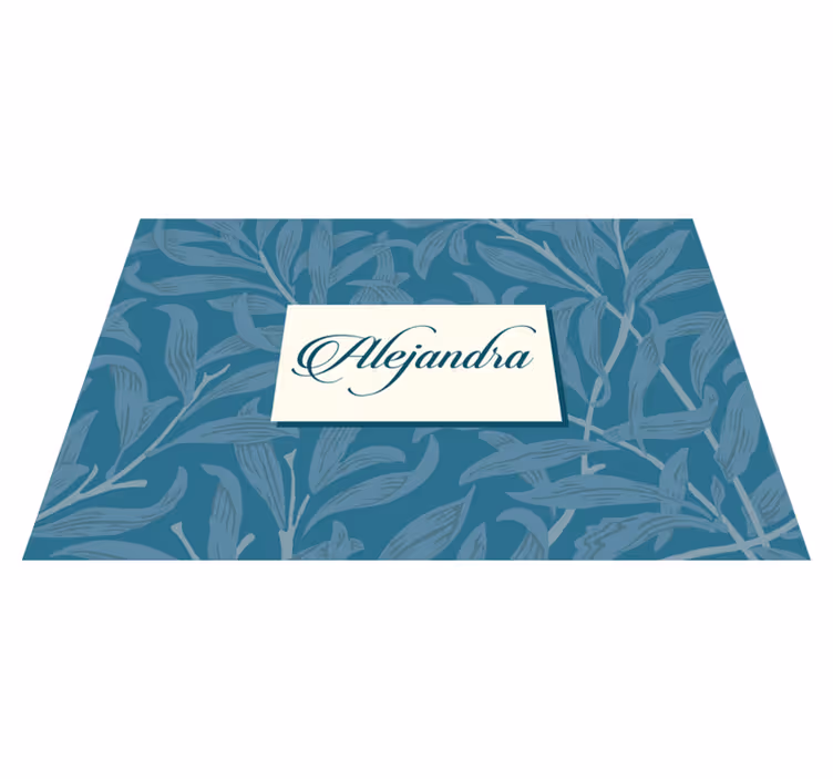Personalised placemats with elegant leaf design - TenStickers