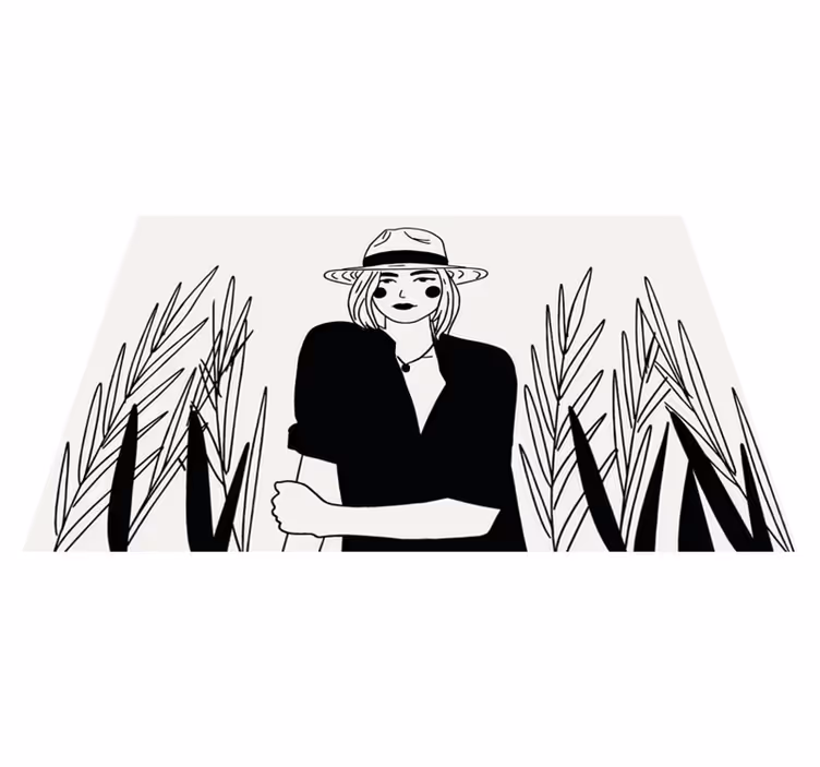 Original placemats stylish woman design - TenStickers