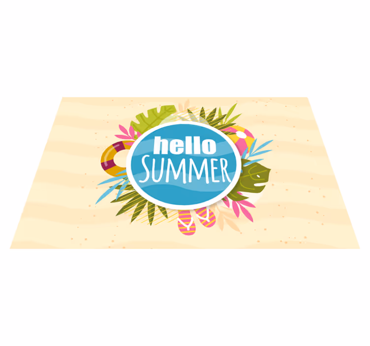 Original placemats hello summer vibe - TenStickers