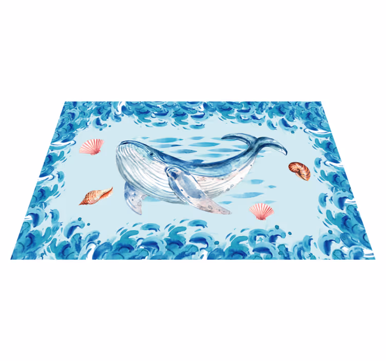 Original placemats whale ocean elements - TenStickers