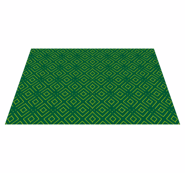 Textured placemats with geometric green design - TenStickers