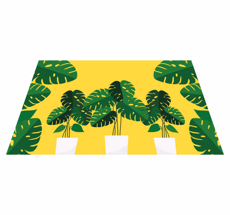 Modern placemats in vibrant leafy design - TenStickers