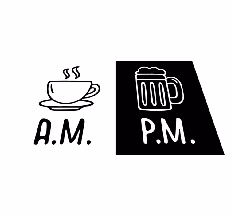 Quote placemats coffee beer contrast - TenStickers