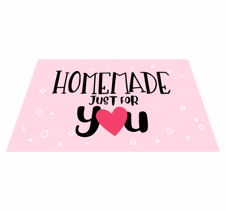 Quote placemats homemade heart design - TenStickers