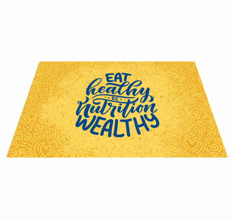 Quote placemats for healthy eating abundance - TenStickers