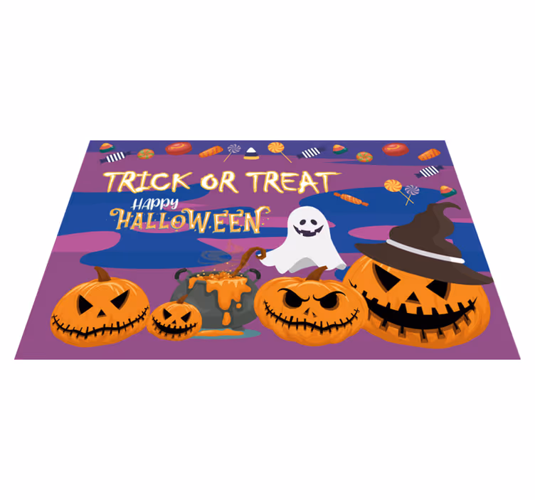 Halloween placemats trick or treat table - TenStickers