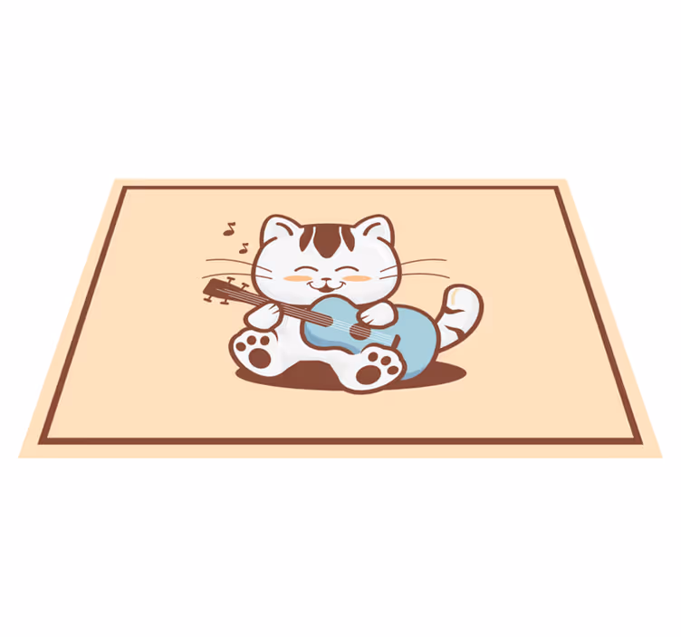 Children placemats musical cat design - TenStickers
