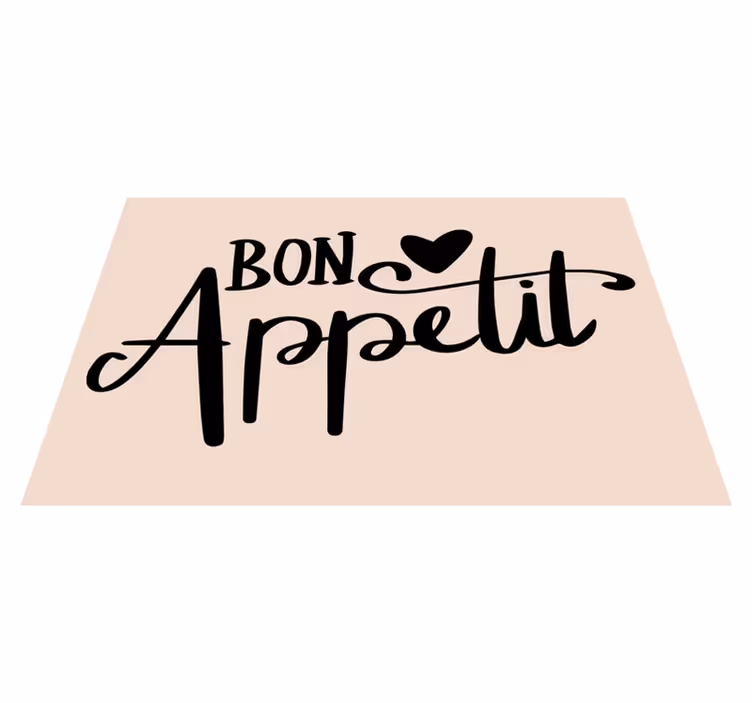 Quote placemats bon appetit saying - TenStickers