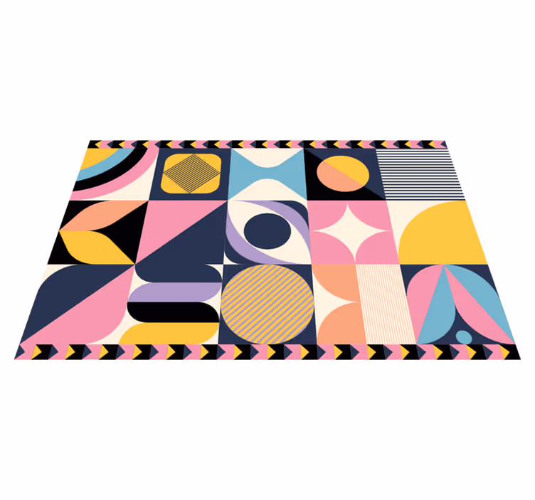 Modern placemats in geometric color block design - TenStickers