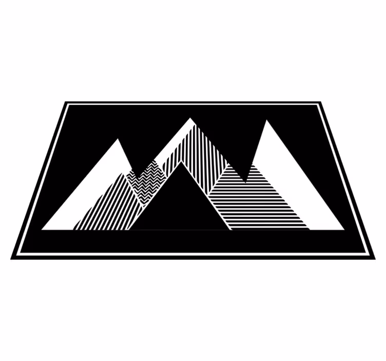 Modern placemats stylish mountain peaks - TenStickers