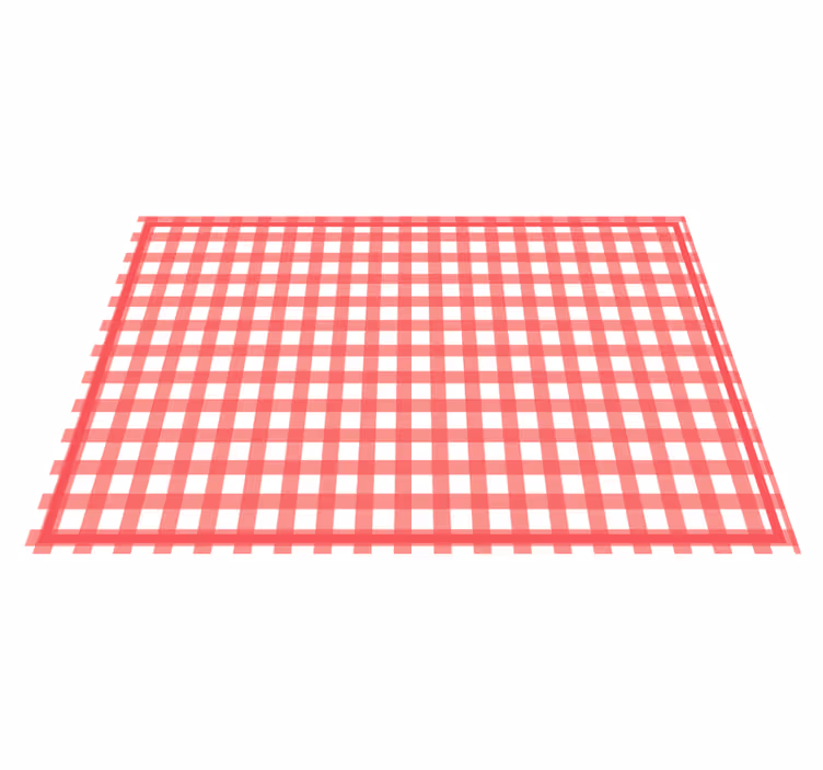 Textured placemats in red checkered pattern - TenStickers