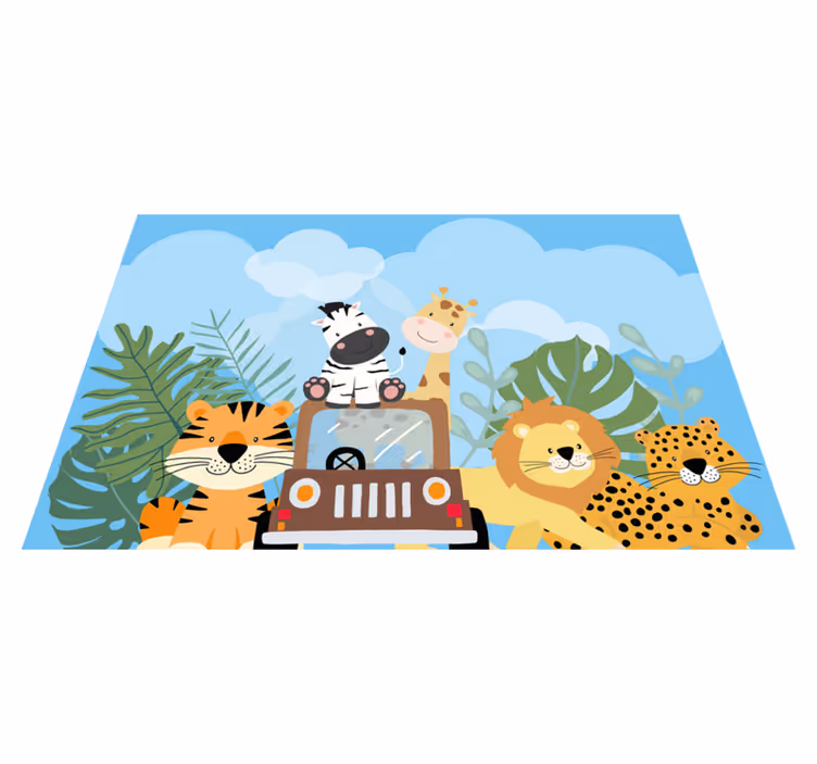 Children placemats animal safari adventure - TenStickers