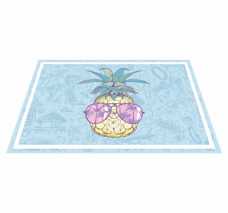 Hawaiian pineapple cartoon original placemats - TenStickers