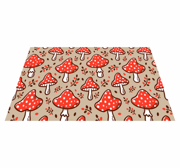 Original placemats red polka dot mushrooms - TenStickers