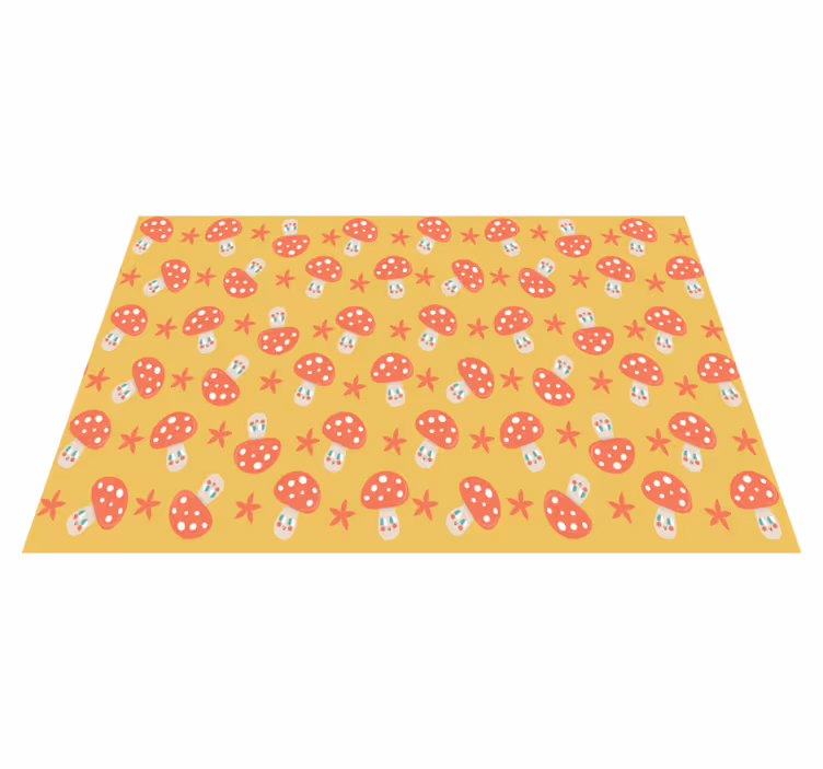 Children placemats playful mushroom design - TenStickers