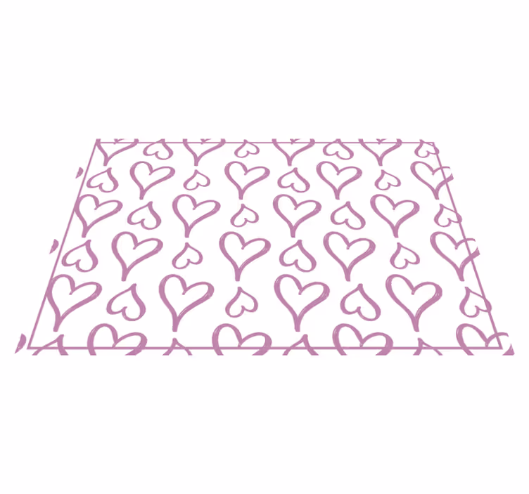 Original placemats charming heart design - TenStickers