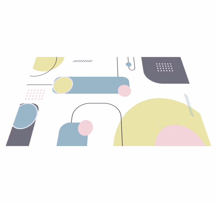 Modern placemats with geometric shape design - TenStickers