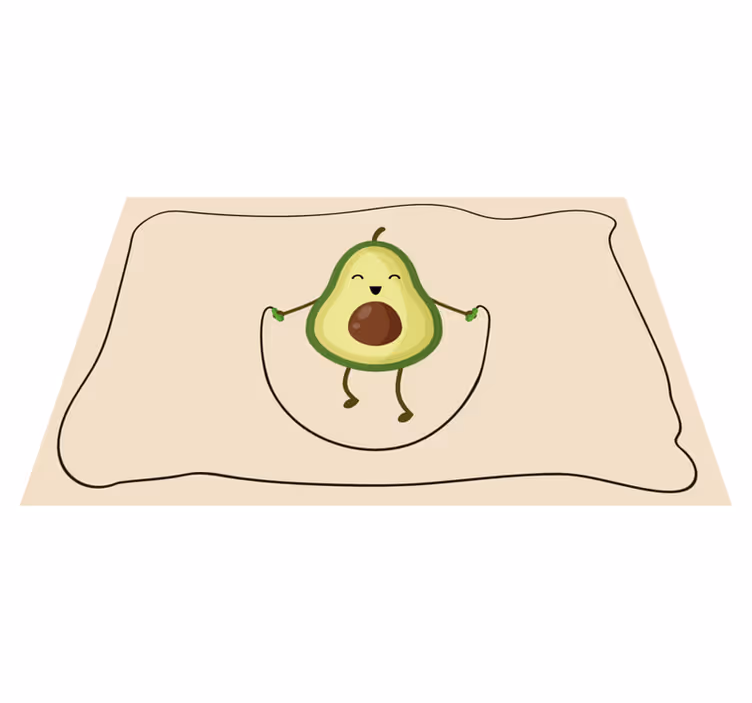 Children placemats happy avocado jumper - TenStickers