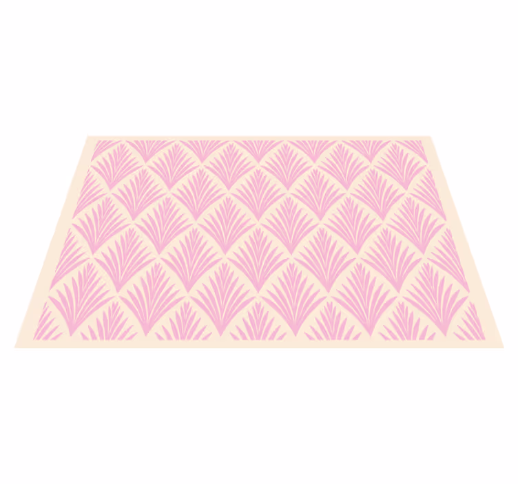 Textured placemat textured leaf design - TenStickers