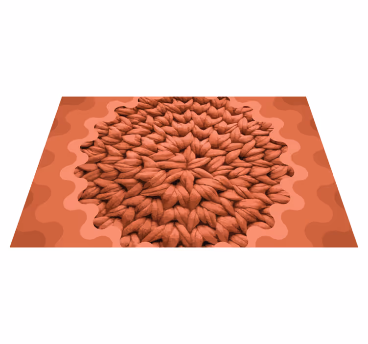Textured placemats with a textured leaf motif - TenStickers