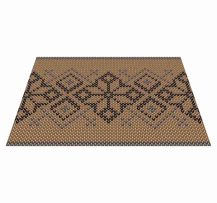 Textured placemats with geometric contrast pattern - TenStickers