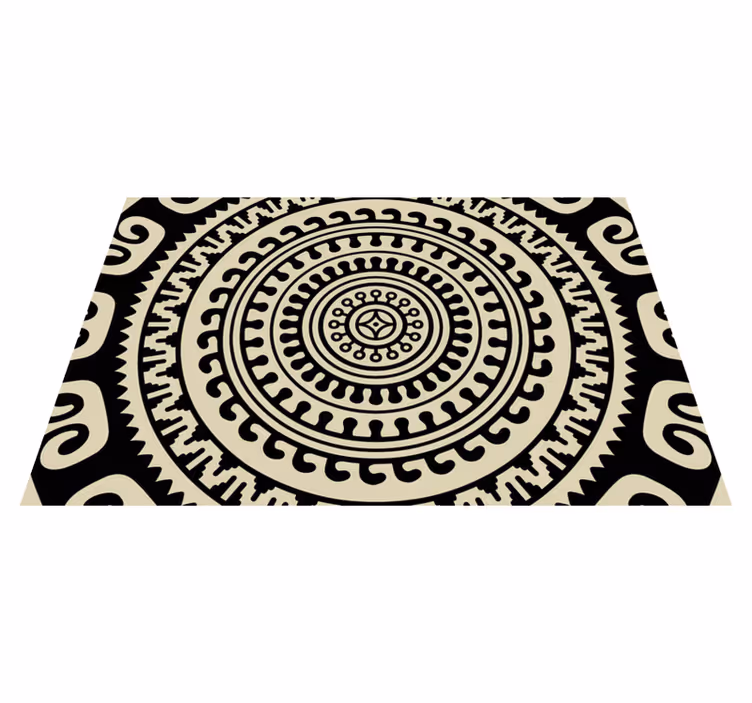 Textured placemats with circular patterned designs - TenStickers
