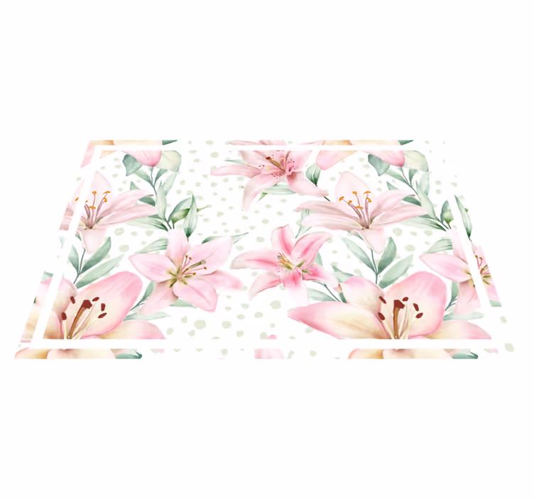 Original placemats floral lily arrangement - TenStickers