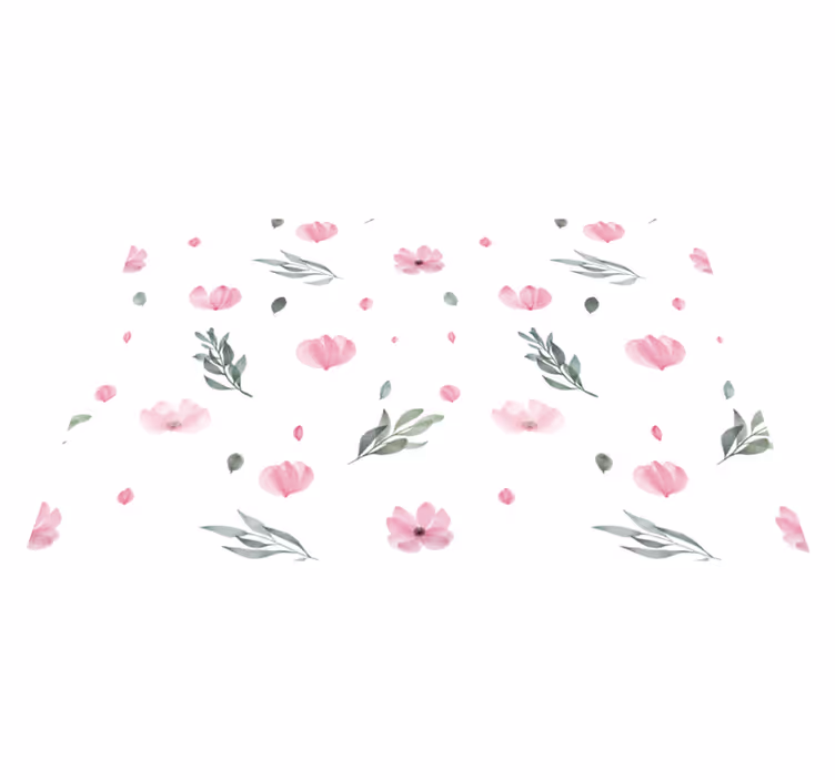 Christmas placemats in floral design with pastels - TenStickers